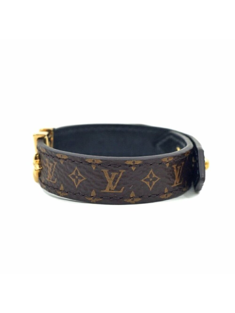 Louis Vuitton Bracelet LV Iconic 17 Brown Monogram Gold - Picture 2 of 10